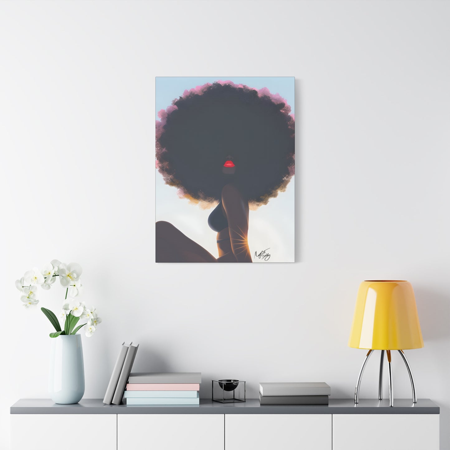 I Am That Chick Afrocentric Black Woman Abstract Fantasy Art Canvas Wall Print - Xtreme Shopper