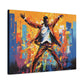 The Jazz Dancer Afrocentric Abstract Black Art Canvas Wall Print - Xtreme Shopper