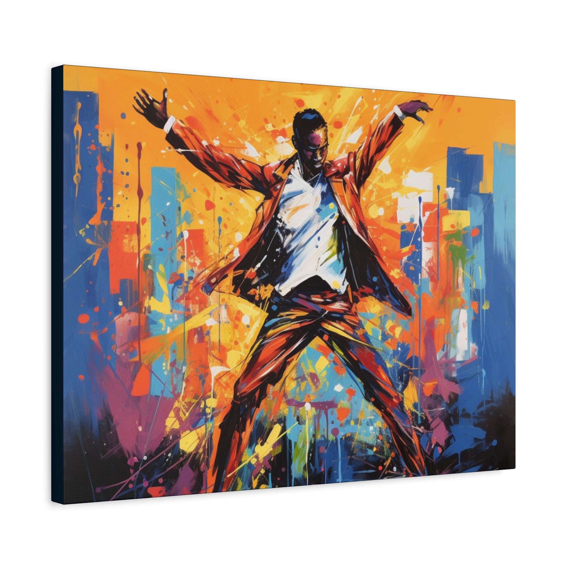 The Jazz Dancer Afrocentric Abstract Black Art Canvas Wall Print - Xtreme Shopper