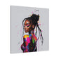 Confidence Afrocentric Black Woman Inspirational Spiritual Art Canvas Wall Print