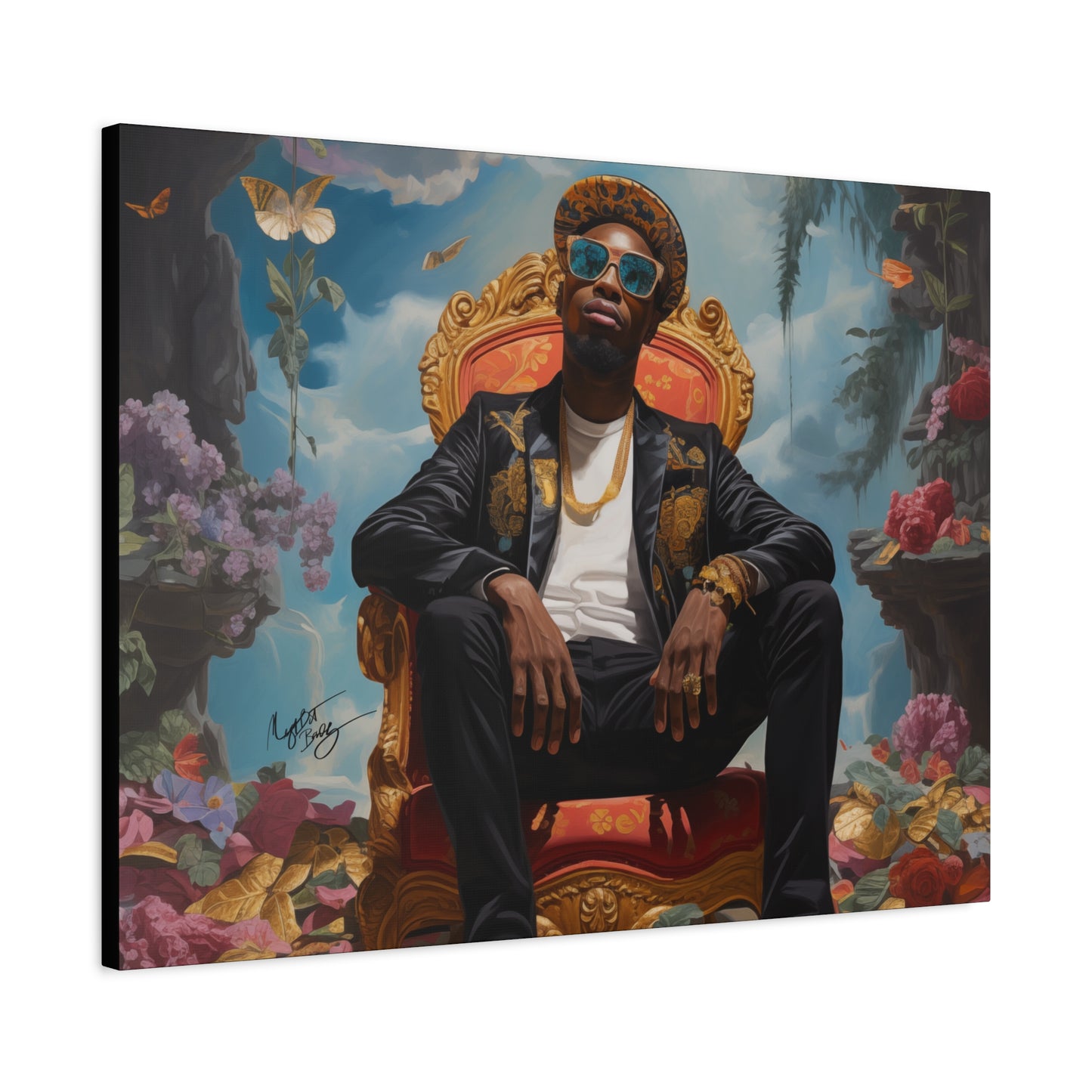 SurrealFlyism Afrocentric Black Man Art Canvas Wall Print