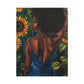 In The Garden Afrocentric Black Woman Art Canvas Wall Print