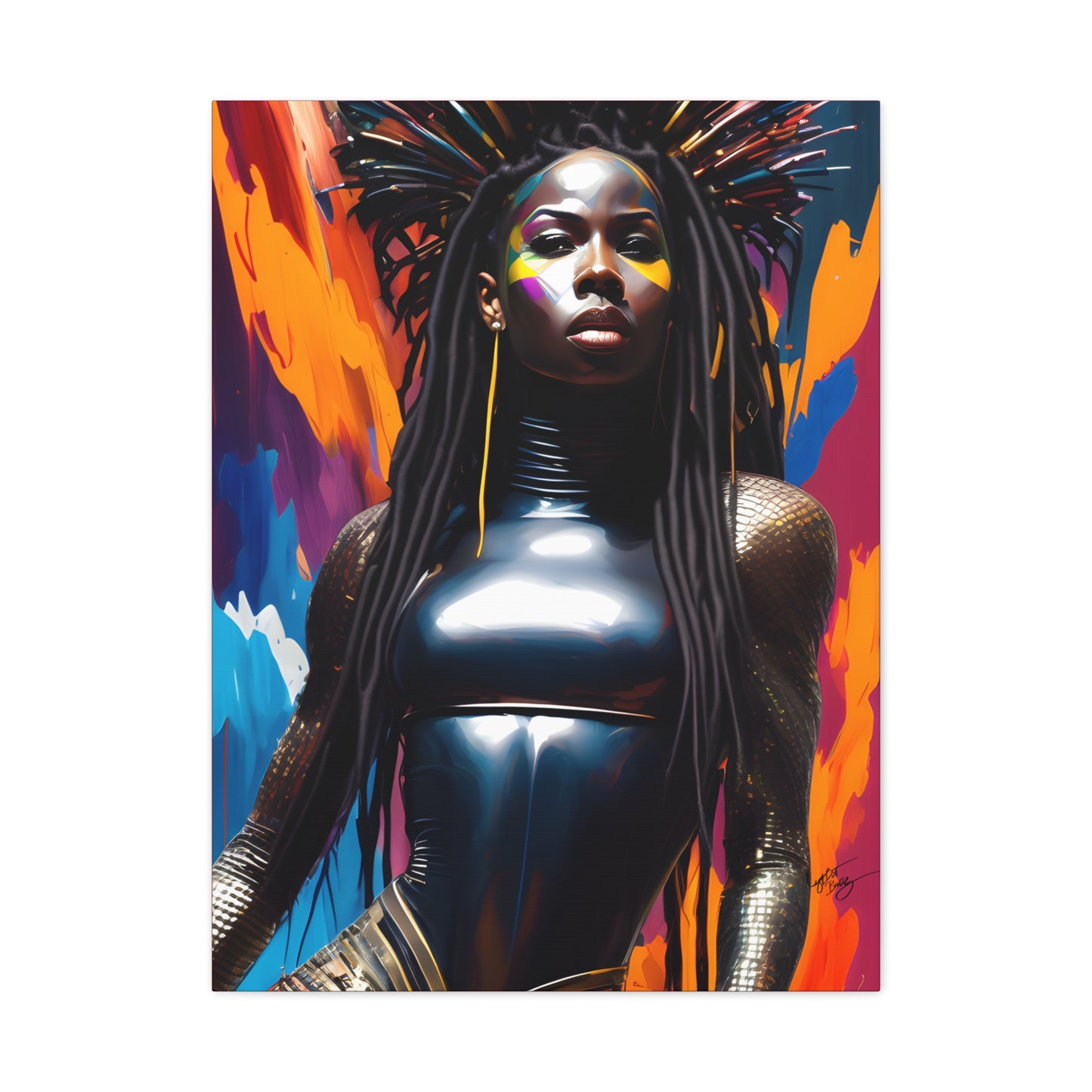 You Can't Take My Crown Abstract Black Woman Artwork Canvas Wall Print - Xtreme Shopper