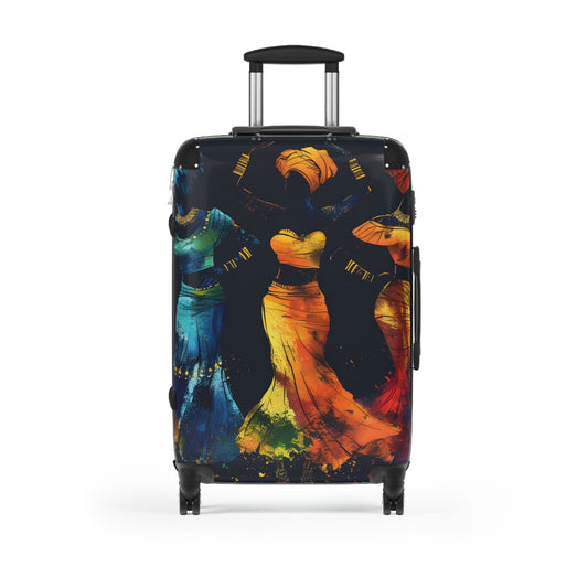 As We Dance Black Woman Art Hardshell Hardside Lockable Spinner Suitcase