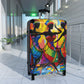 Club Trio Black Woman Art Hardshell Hardside Lockable Spinner Suitcase Luggage