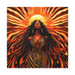 Sunkissed Afrocentric Black Woman Abstract Art Canvas Wall Print
