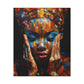 Heavy Is The Head That Wears The Crown Afrocentric Black Woman Abstract Art Canvas Wall Print