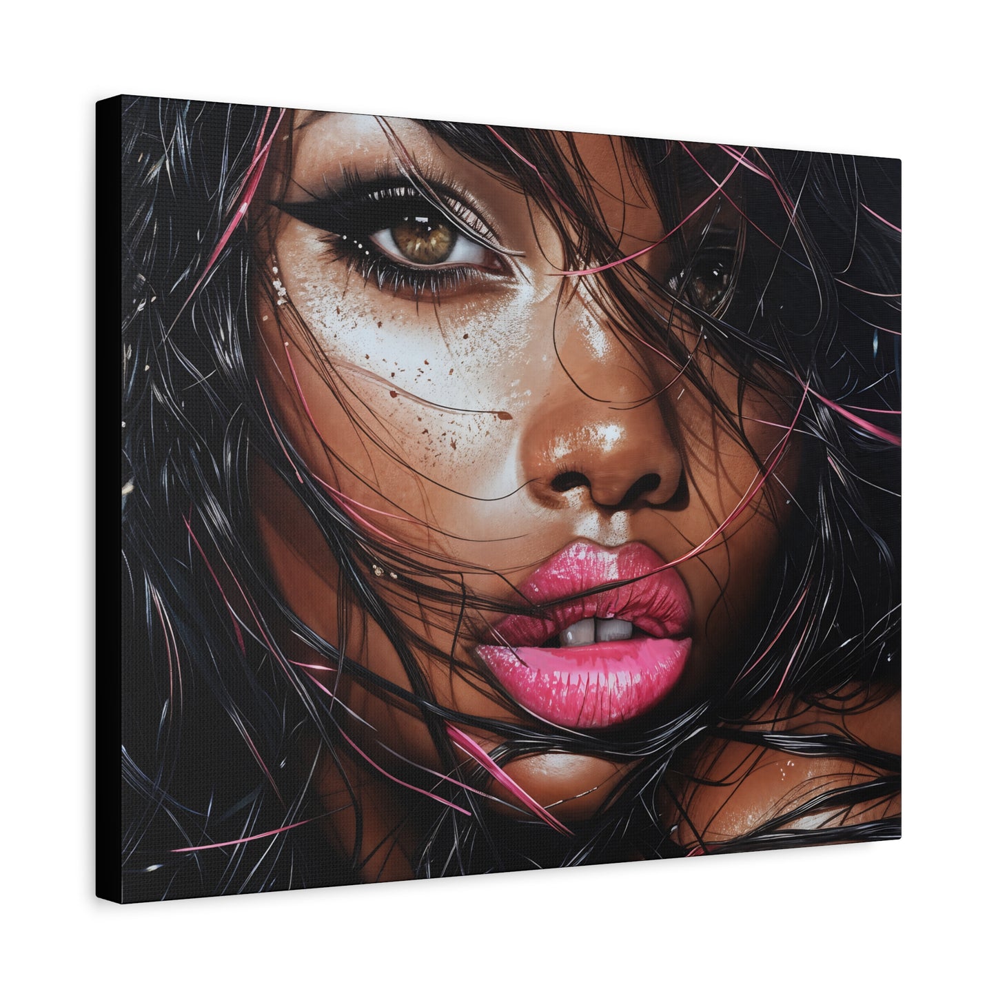 I'm Parched Afrocentric Black Woman Art Canvas Wall Print