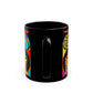 Girlfriends In Swirling Abstract Afrocentric Black Woman Abstract Art Black Coffee Mug