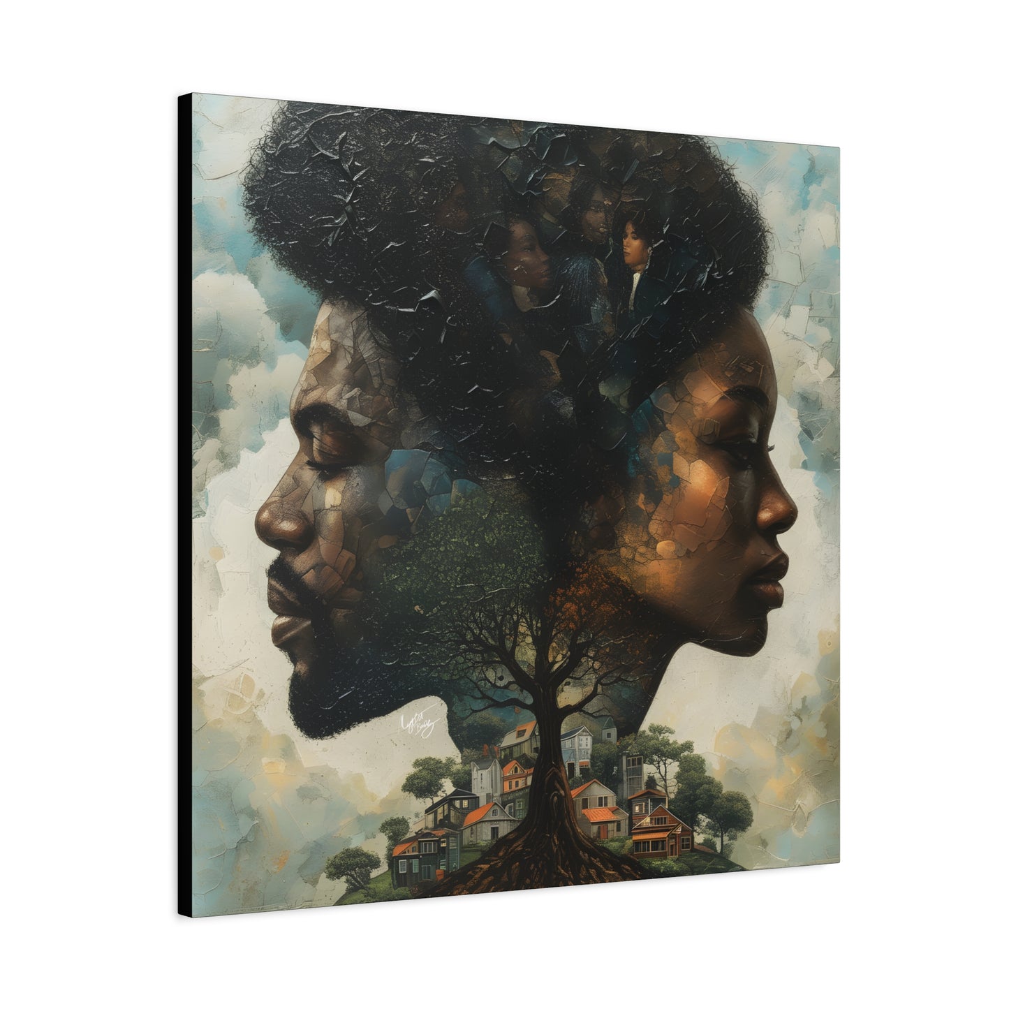 Together We Grow Afrocentric Black Art Canvas Wall Print - Xtreme Shopper