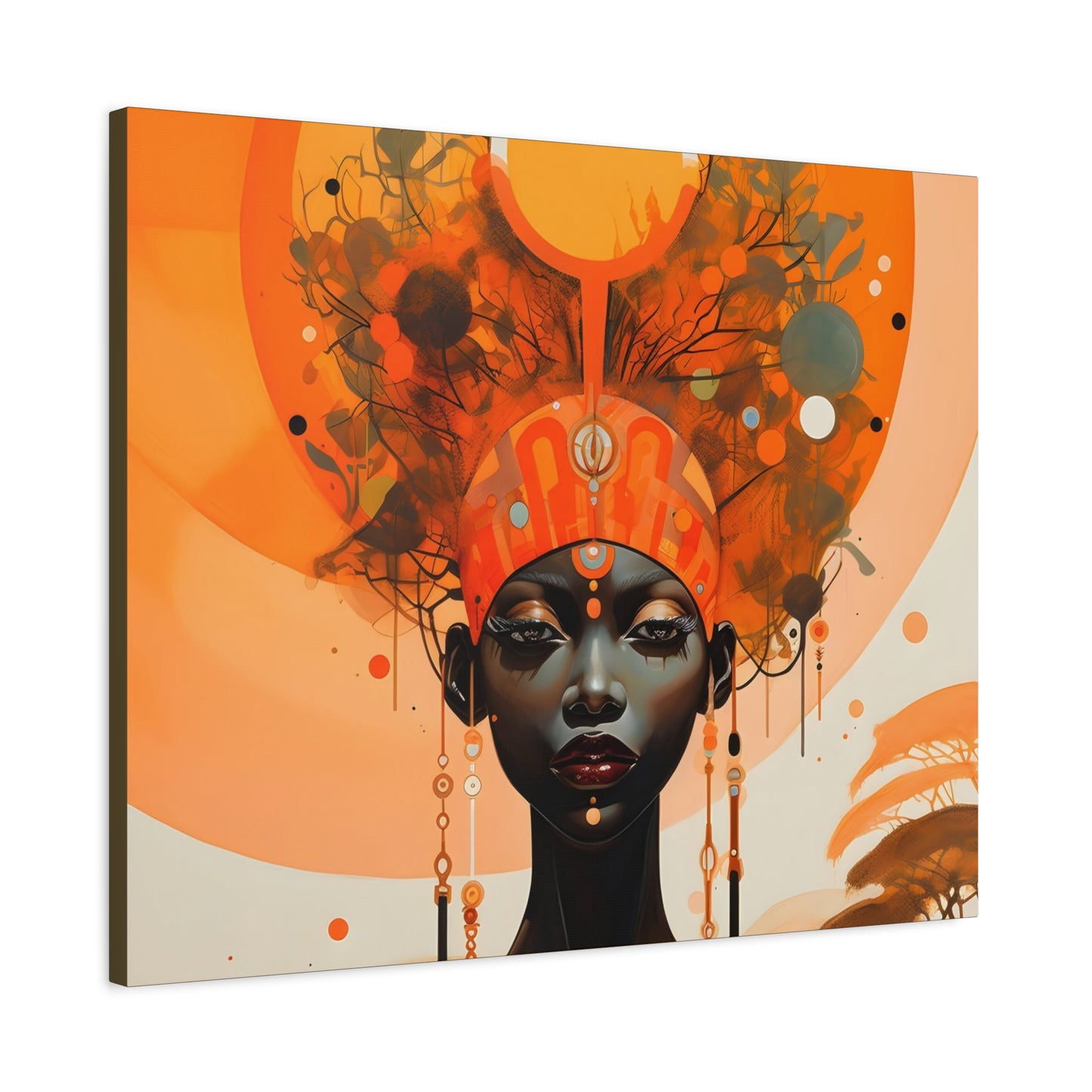 Beautiful Autumn Afternoon Black Woman Art Canvas Wall Print - Xtreme Shopper