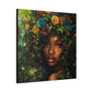 Mother Nature In Full Bloom Afrocentric Black Woman Fantasy Art Canvas Wall Print - Xtreme Shopper