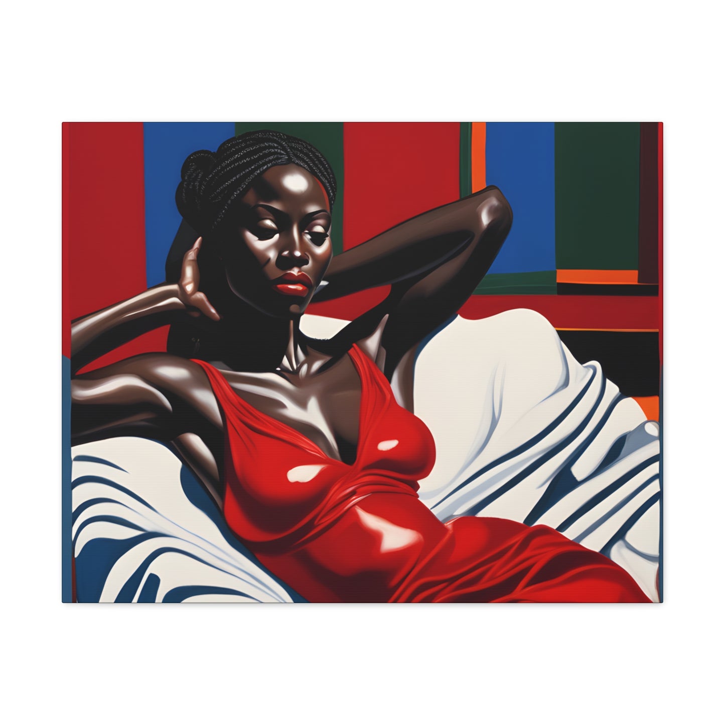 I'll Think About It Afrocentric Black Woman Abstract Art Canvas Wall Print - Xtreme Shopper