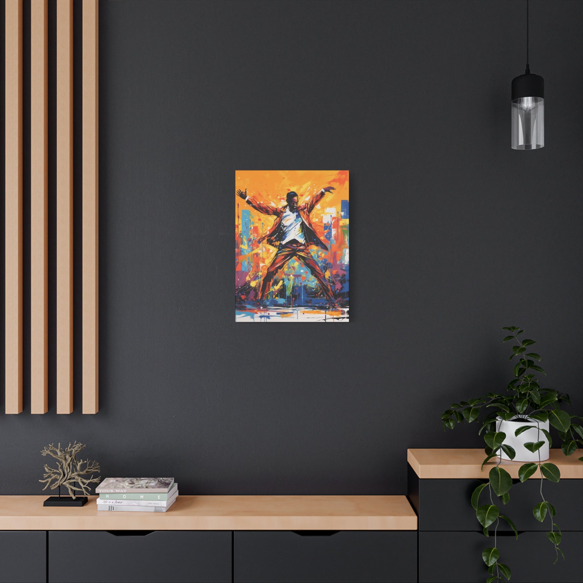 The Jazz Dancer Afrocentric Abstract Black Art Canvas Wall Print - Xtreme Shopper