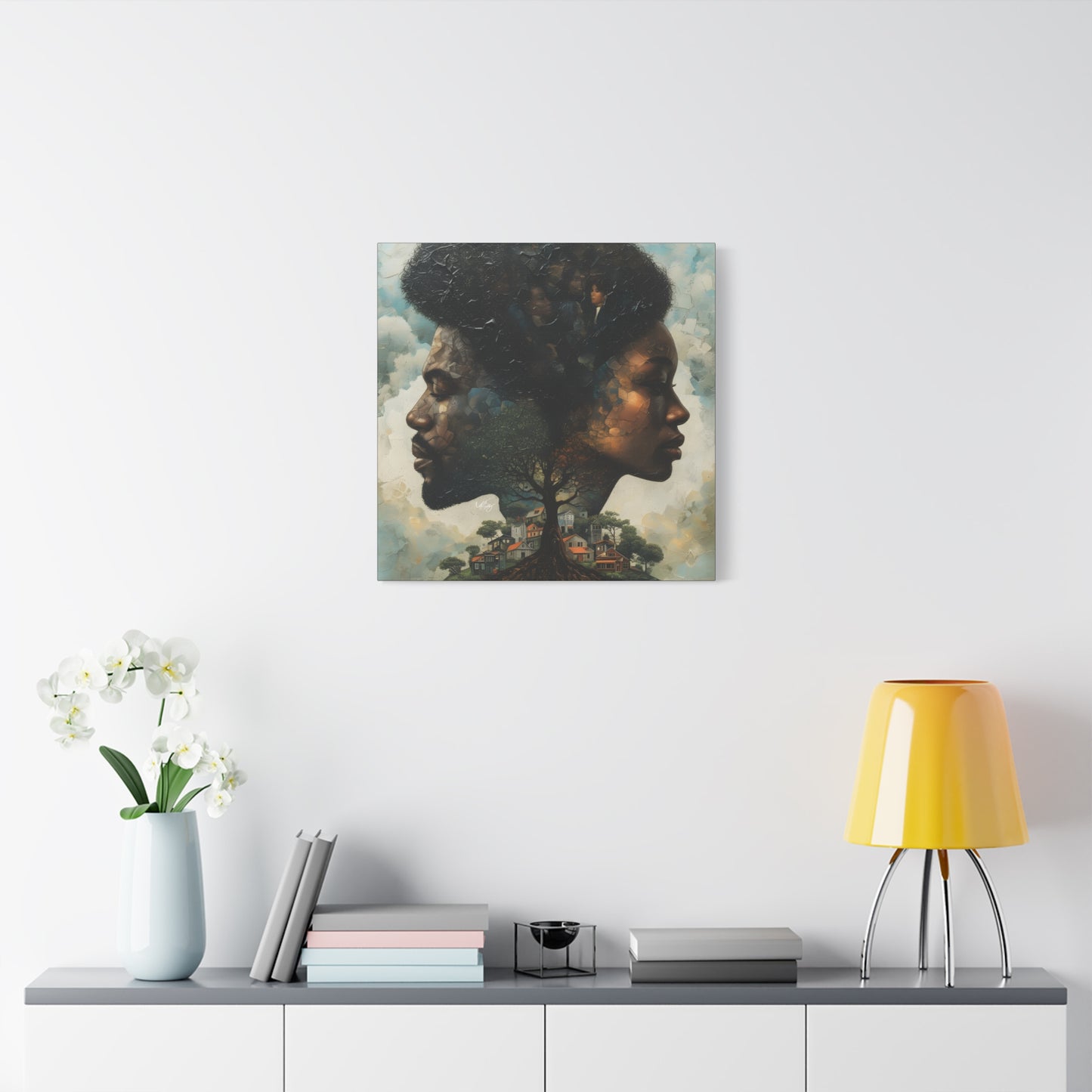 Together We Grow Afrocentric Black Art Canvas Wall Print - Xtreme Shopper