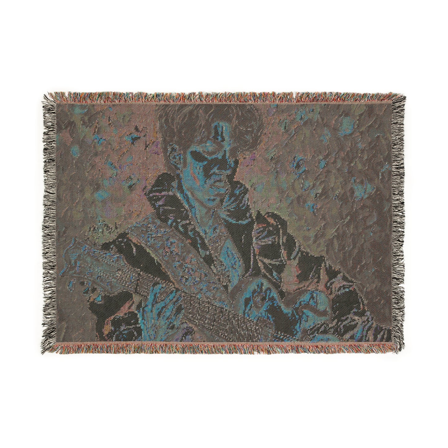 For The Love Of Prince Black Celebrity Art Woven Throw Blanket