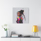 Confidence Afrocentric Black Woman Inspirational Spiritual Art Canvas Wall Print