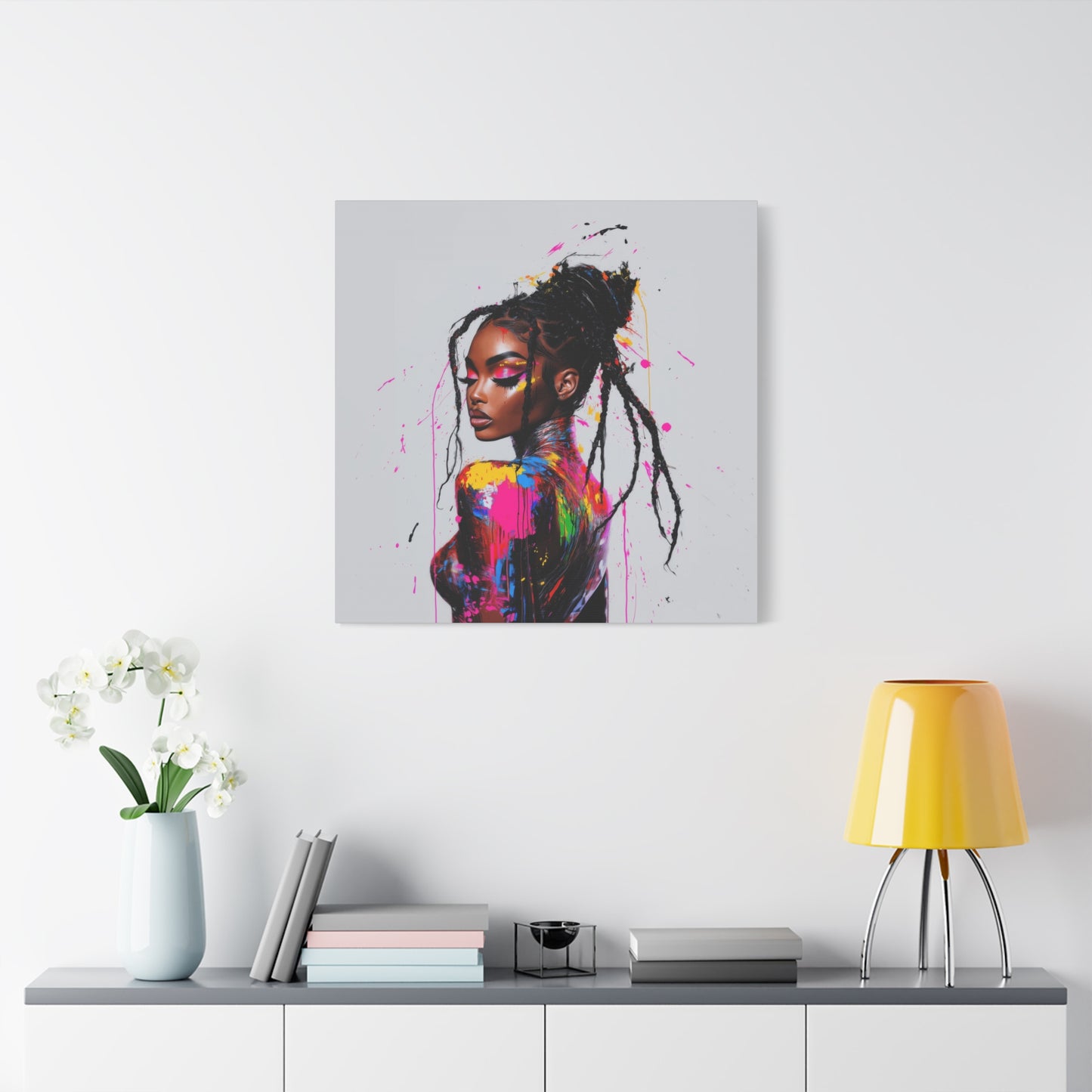 Confidence Afrocentric Black Woman Inspirational Spiritual Art Canvas Wall Print