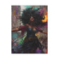 Flee To Freedom Afrocentric Abstract Black Woman Fantasy Alternative History Art Canvas Wall Print