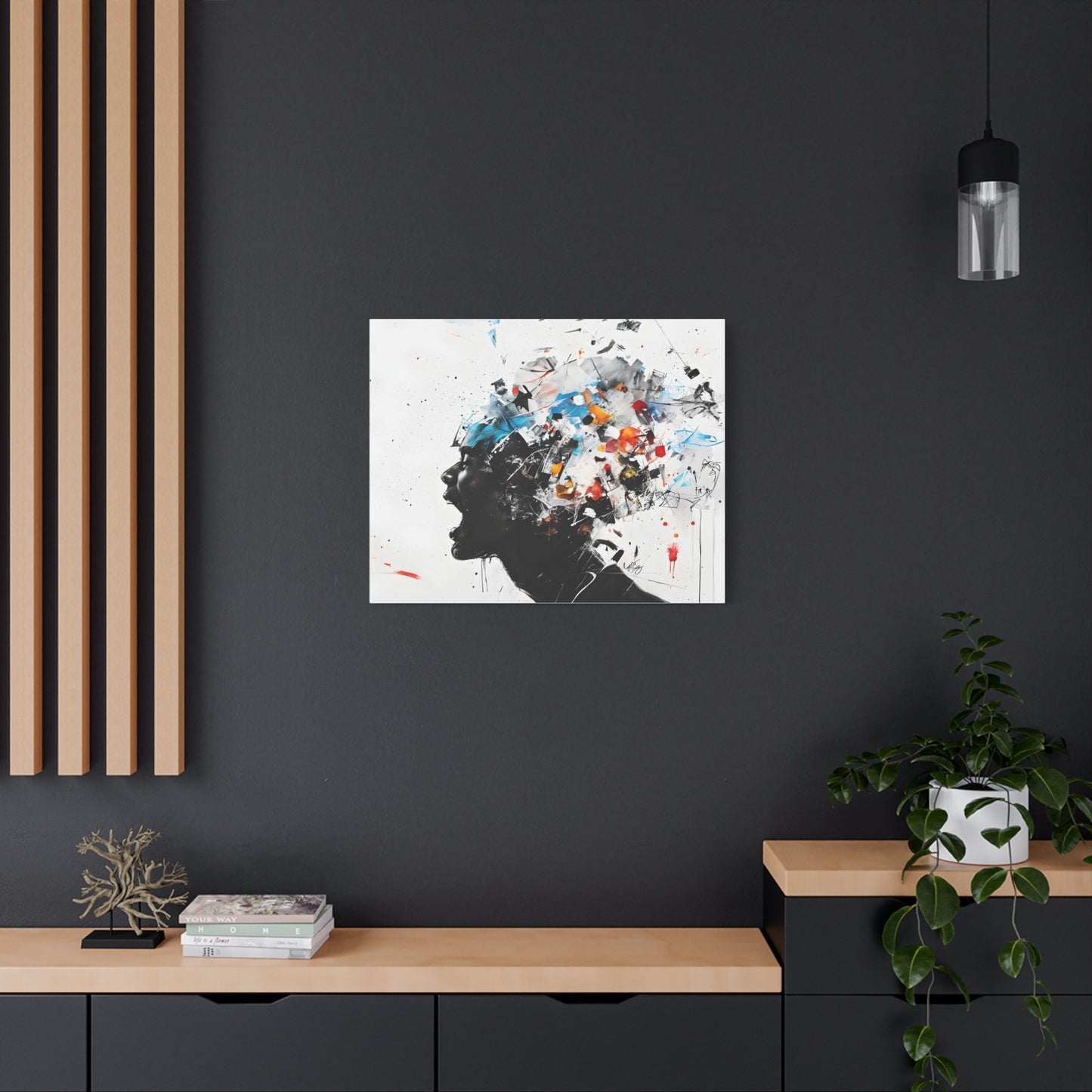 Frustration Afrocentric Black Art Canvas Wall Print
