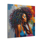 Beauty As Purpose Afrocentric Black Woman Art Canvas Wall Print