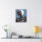 Moonstruck Afrocentric Black Woman Abstract Art Canvas Wall Print