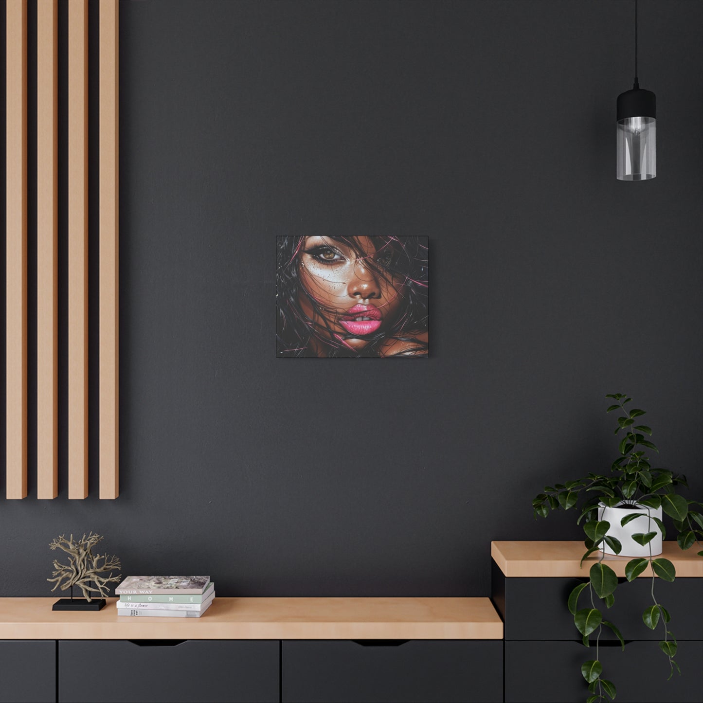 I'm Parched Afrocentric Black Woman Art Canvas Wall Print