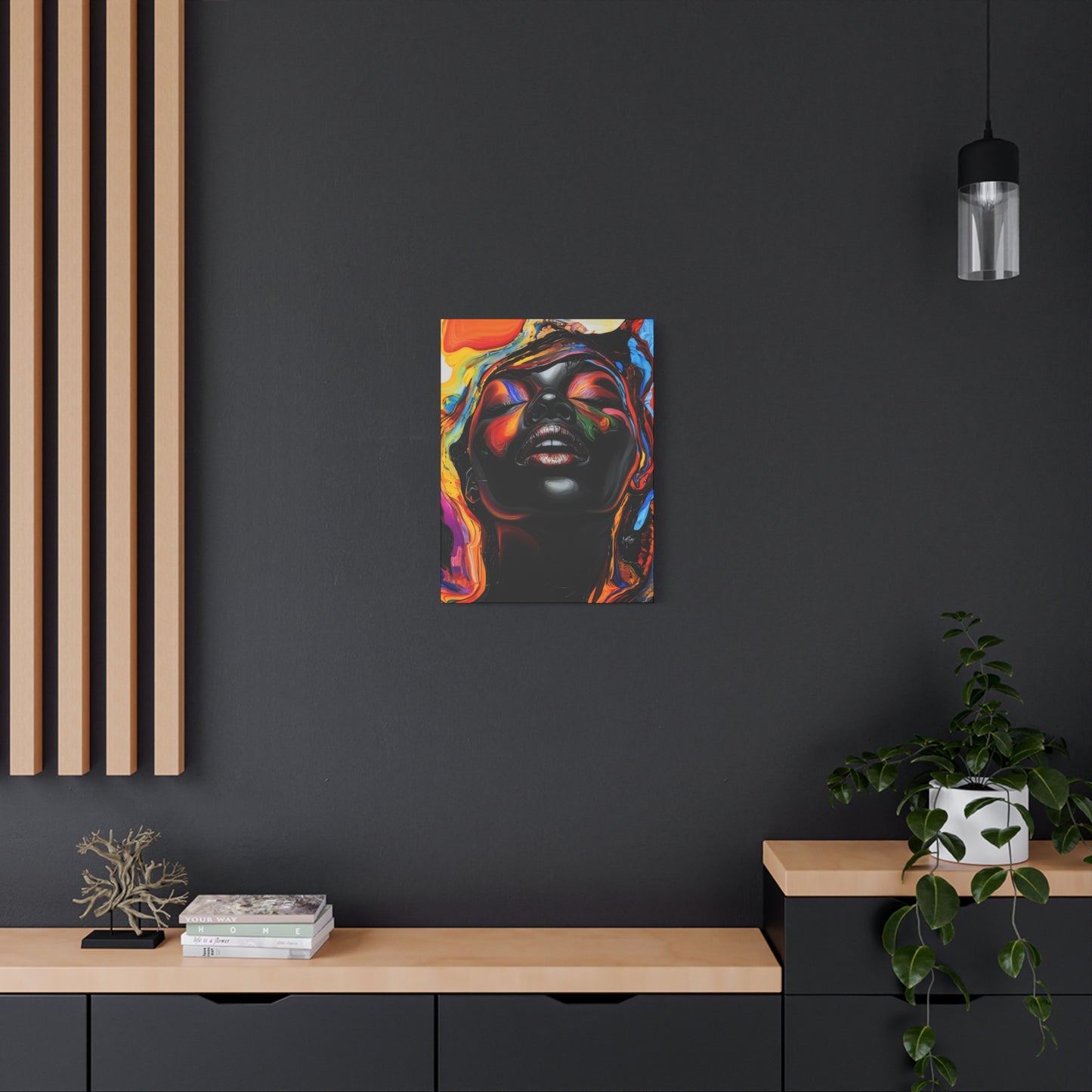 Yes Afrocentric Black Woman Art Canvas Wall Print