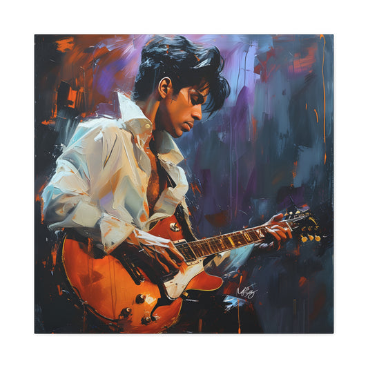 Prince In Concert Afrocentric Black Art Canvas Wall Print