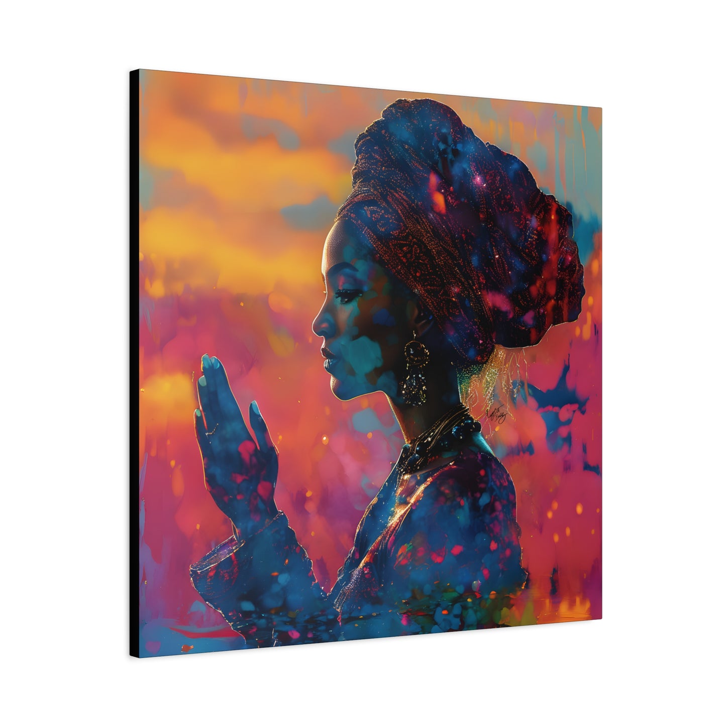 Manifest It Afrocentric Black Woman Art Canvas Wall Print - Xtreme Shopper