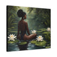Meet Me By The Water Afrocentric Black Woman Fantasy Art Canvas Wall Print