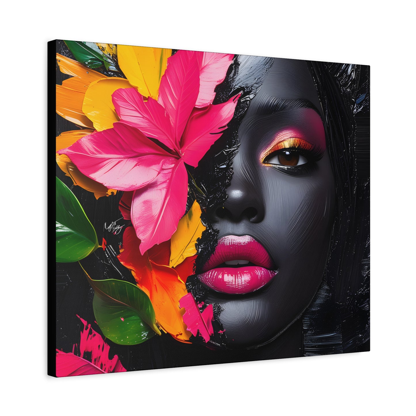 Everything is Beautiful Afrocentric Black Woman Art Canvas Wall Print