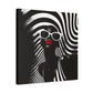 Beauty In Black And White Afrocentric Black Woman Art Canvas Wall Print