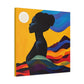 Serenity In Full Color Black Woman Art Canvas Wall Print
