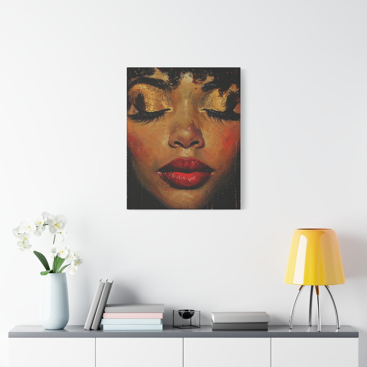 Just Meditate On It Black Woman Art Canvas Wall Print