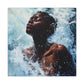 Refreshed Afrocentric Black Woman Art Canvas Wall Print