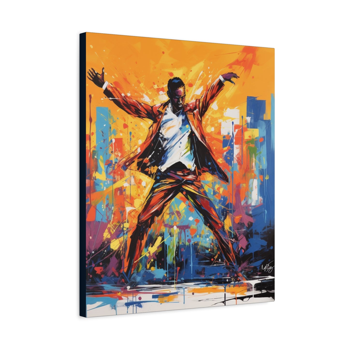 The Jazz Dancer Afrocentric Abstract Black Art Canvas Wall Print - Xtreme Shopper