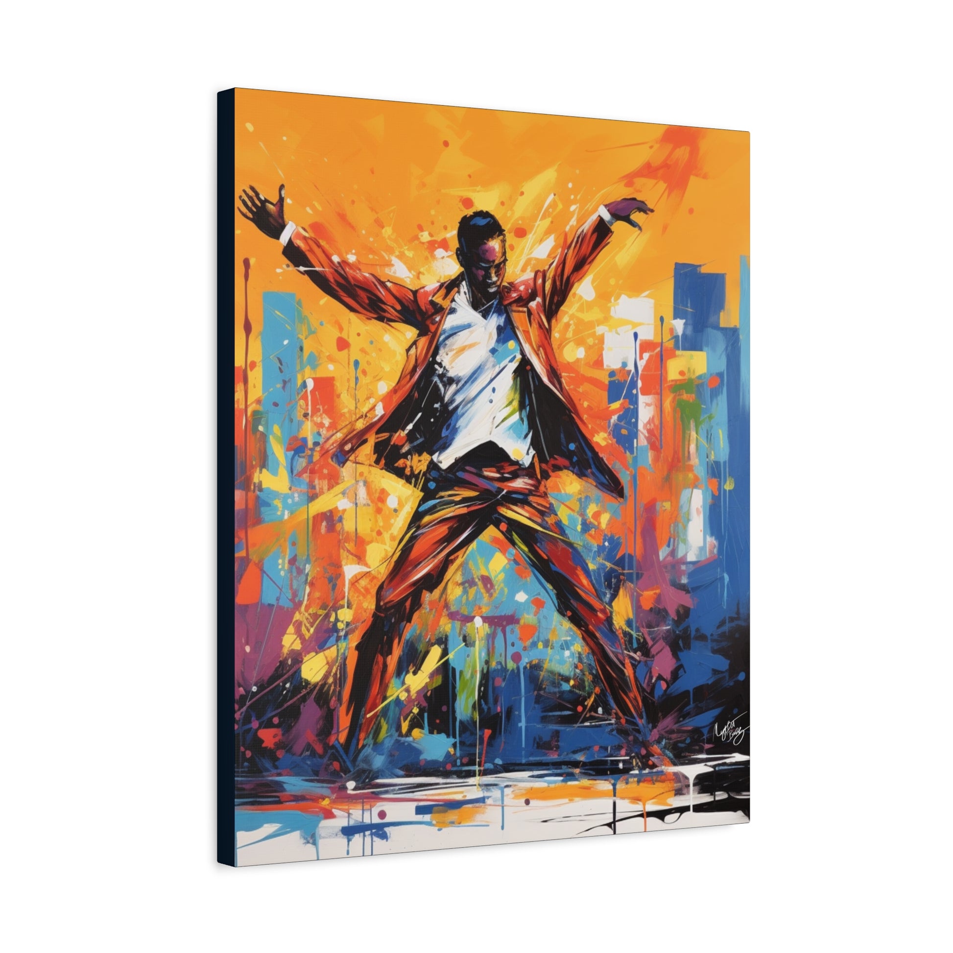 The Jazz Dancer Afrocentric Abstract Black Art Canvas Wall Print - Xtreme Shopper