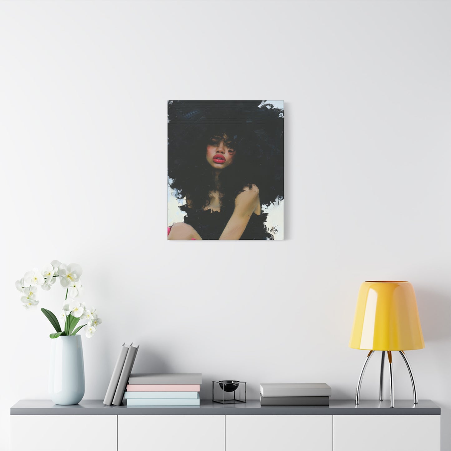 Mary Afrocentric Black Woman Art Canvas Wall Print