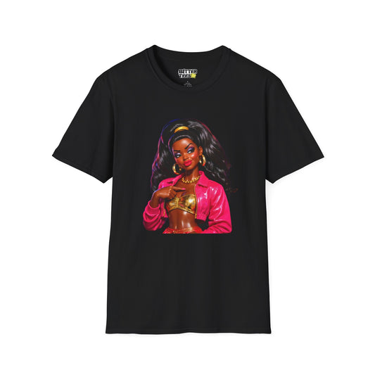 Who Me Black Doll Meme Retro 90s Attitude Portrait Novelty Unisex T-Shirt