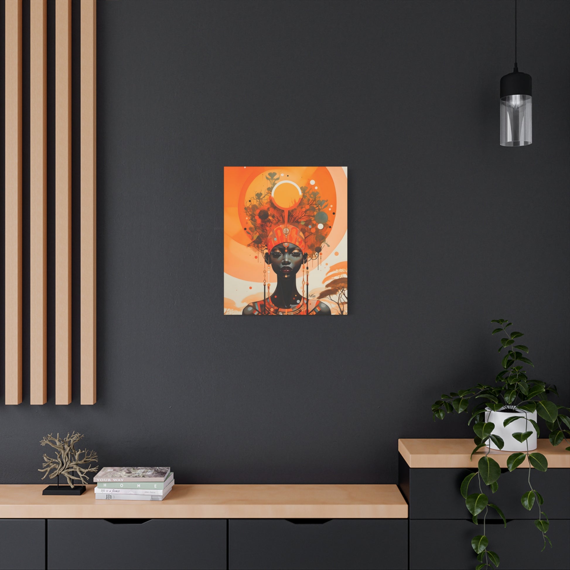 Beautiful Autumn Afternoon Black Woman Art Canvas Wall Print - Xtreme Shopper