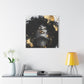 Gold Is My Passion Afrocentric Black Woman Abstract Art Canvas Wall Print