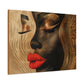 Enswirled Afrocentric Black Woman Abstract Art Canvas Wall Print