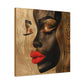 Enswirled Afrocentric Black Woman Abstract Art Canvas Wall Print