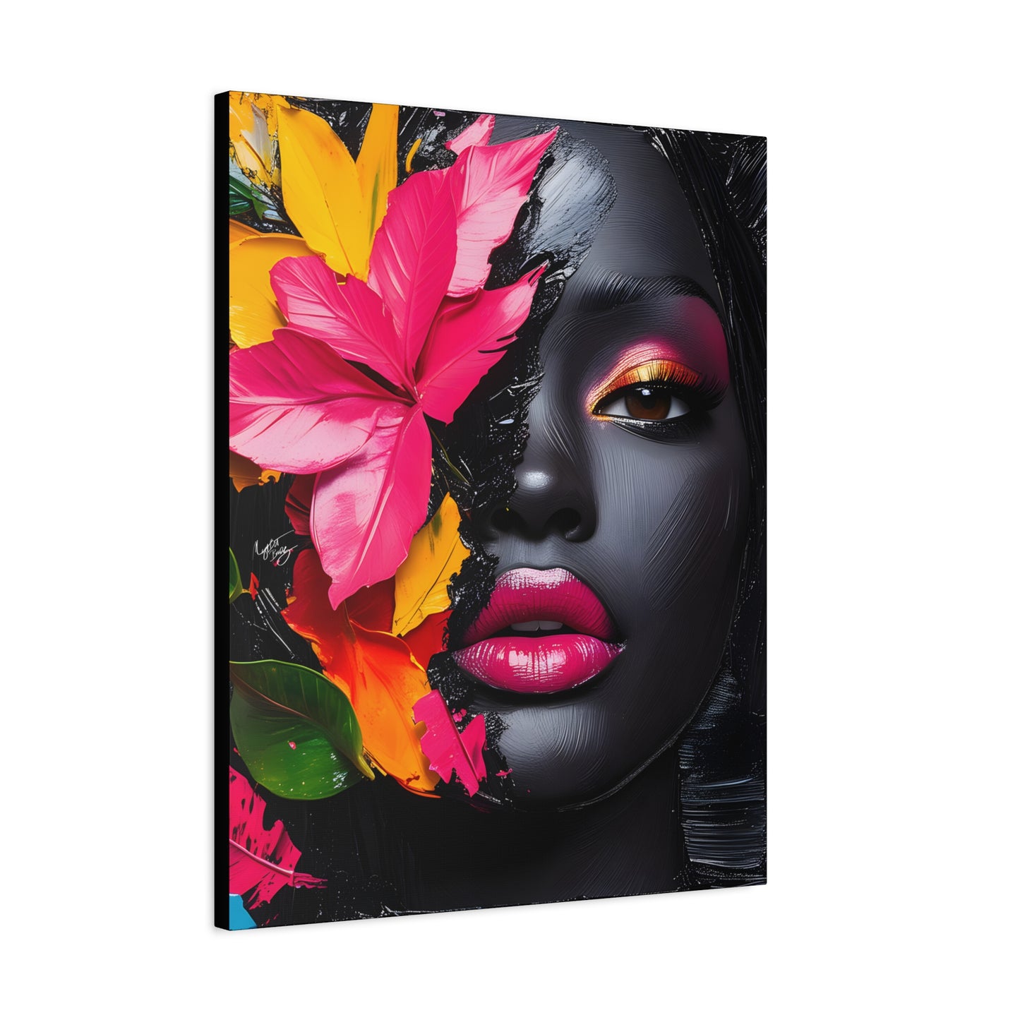 Everything is Beautiful Afrocentric Black Woman Art Canvas Wall Print