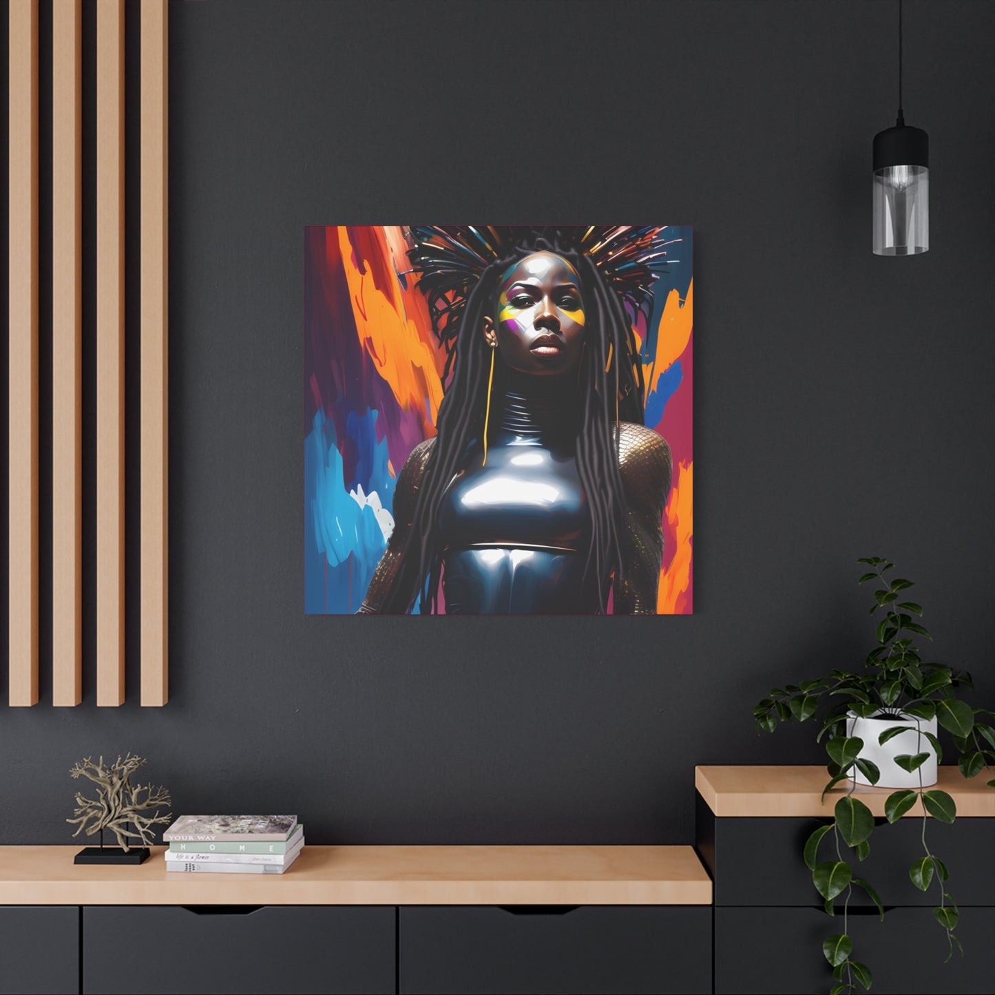 You Can't Take My Crown Abstract Black Woman Artwork Canvas Wall Print - Xtreme Shopper
