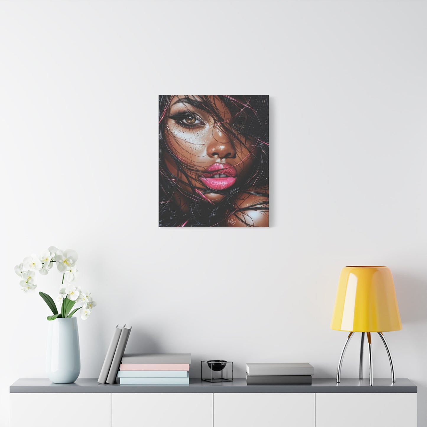 I'm Parched Afrocentric Black Woman Art Canvas Wall Print