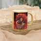 There Will Be Flowers Black Woman Abstract Art Gold Metallic Coffee Mug