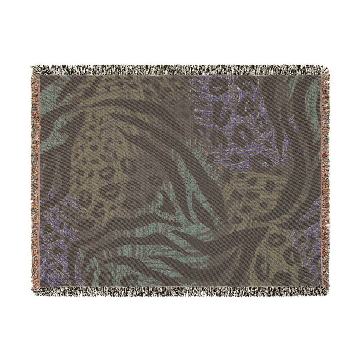 Neon Jungle Woven Throw Blanket