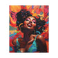 I Am The Embodiment Of Black Joy Afrocentric Black Woman Abstract Art Canvas Wall Print